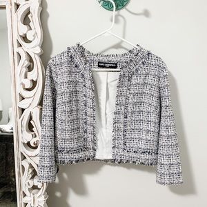 Women’s tweed cropped jacket, size XS